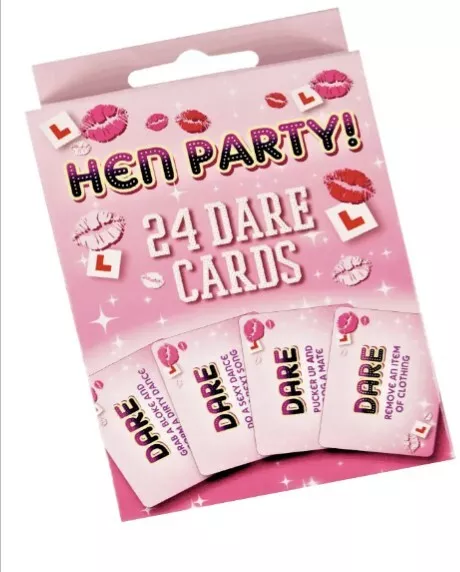 HEN PARTY Card Game 24 Dare Cards Bachelorette Party Brand New