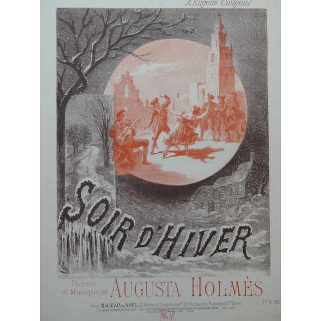 HOLMÈS Augusta Soir d'Hiver Chant Piano 1892
