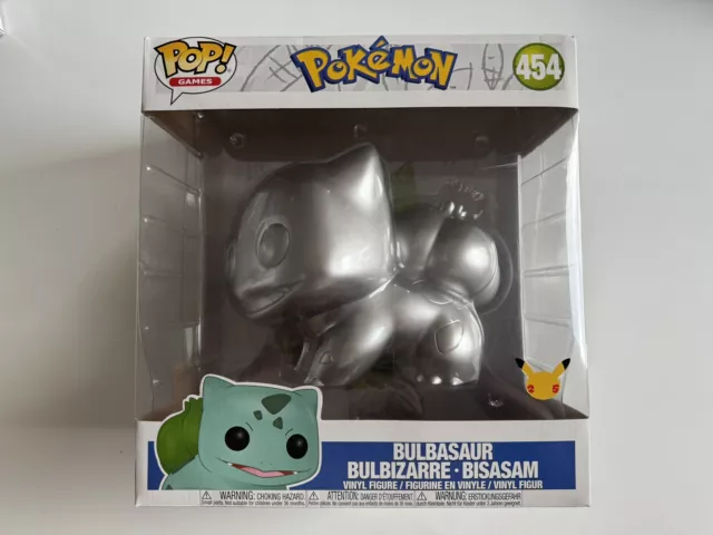 #454 Bulbasaur Bisasam (Silver Silber) - 10Inch 25cm Metallic Pokémon Funko POP