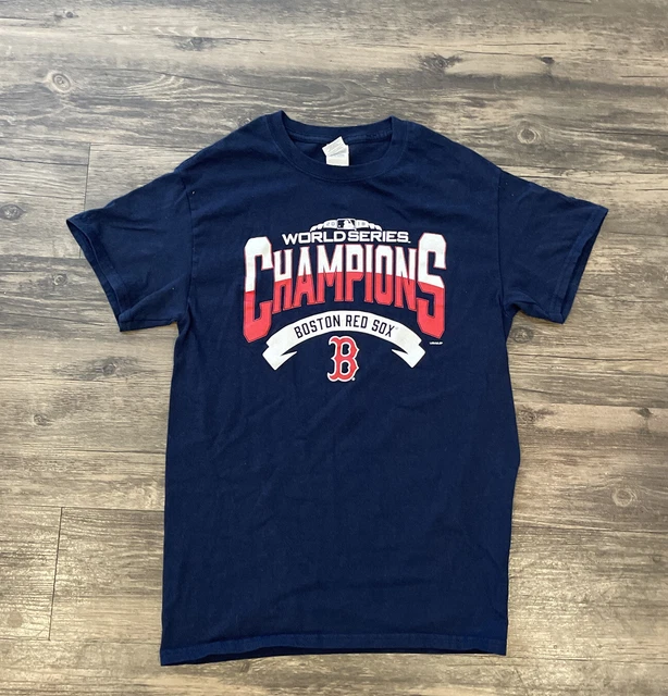 Blue Boston Red Sox 2018 World Series Champions T-Shirt Size Men's Small.