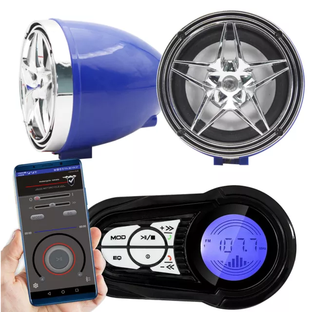 UTV ATV MOTORCYCLE waterproof marine speakers Bluetooth audio Amplifier Speaker