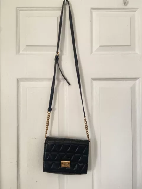 Michael Kors Rayne Small Crossbody Classic Black Leather Silver Chain For  $20 In Pittsburgh, PA