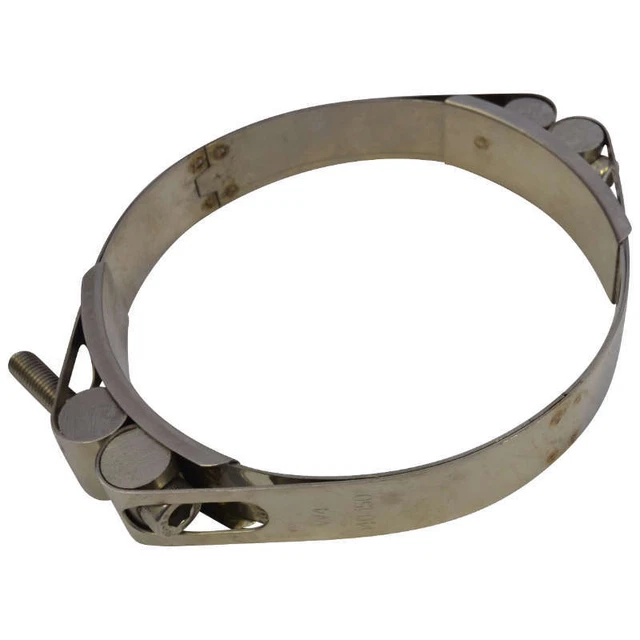 Fascetta a banda larga acciaio inox W4 2 pezzi 140-150 mm morsetto tubolare fascetta
