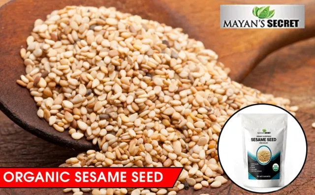 USDA Certified Organic hulled Sesame Seeds, 2 Lbs Gluten Free, Raw,Keto Friendly 2