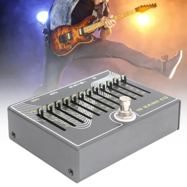 Equalizer 10‑Band With Volume/ Gain Guitar Musical Instrument Accessories HEE