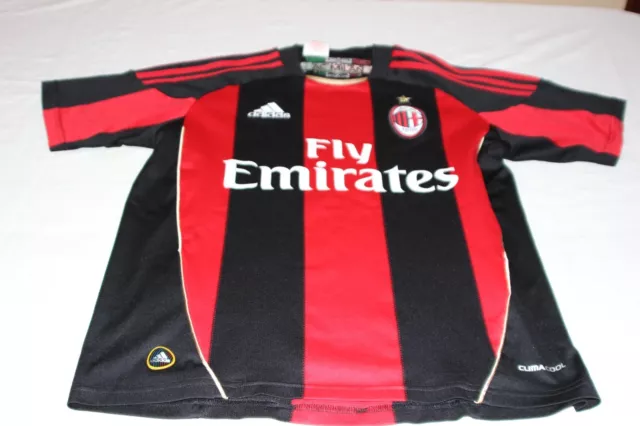 Camiseta De Futbol Del Ac Milan De La Marca Adidas Talla 164 Fly Emirates