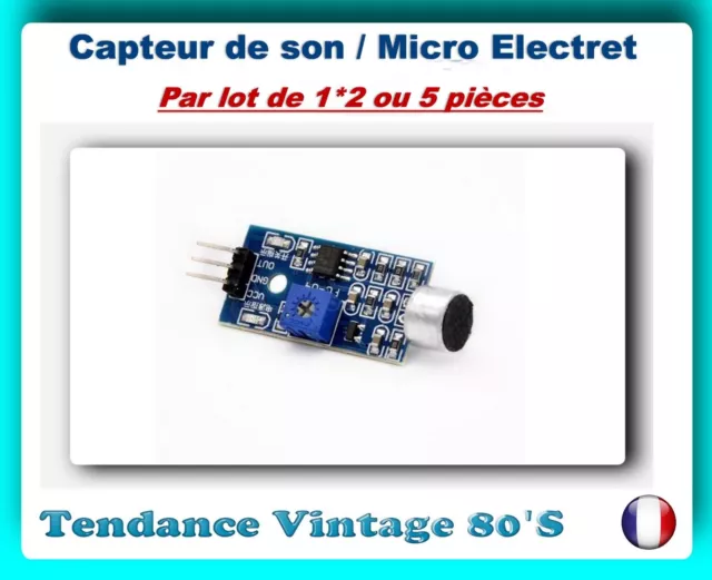 *** Lot De 1*2 Ou 5 Modules Capteur De Son - Micro Electret / Arduino ***