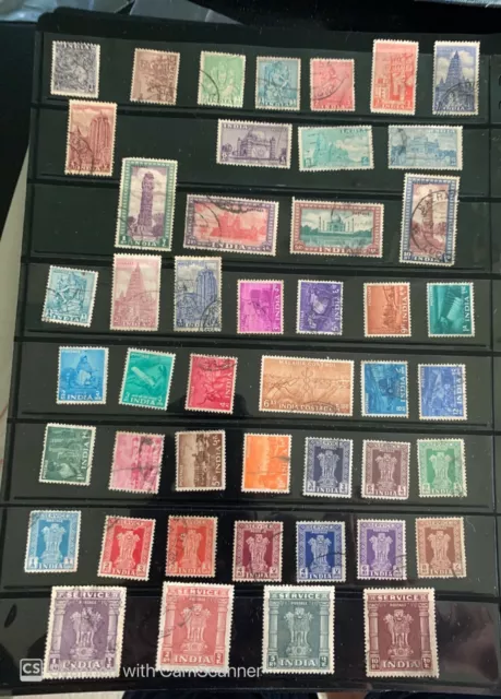 Collection of 49 Diff. stamps of India after independence issued between1948-55