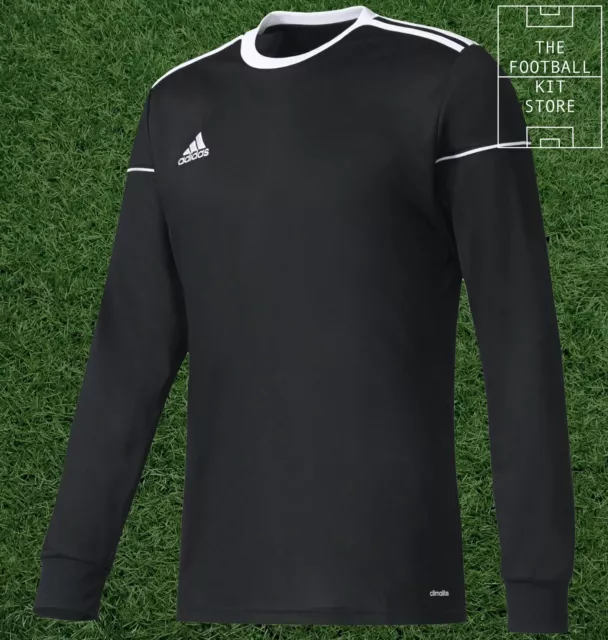 adidas Squadra Football Jersey Mens - Long Sleeved Shirt Black - 2XL