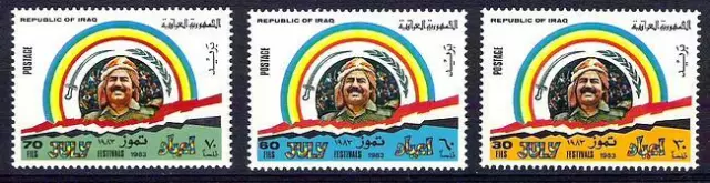 IRAQ 1983 Saddam Hussein July Festivals SC 1100 - 1102 Set MNH