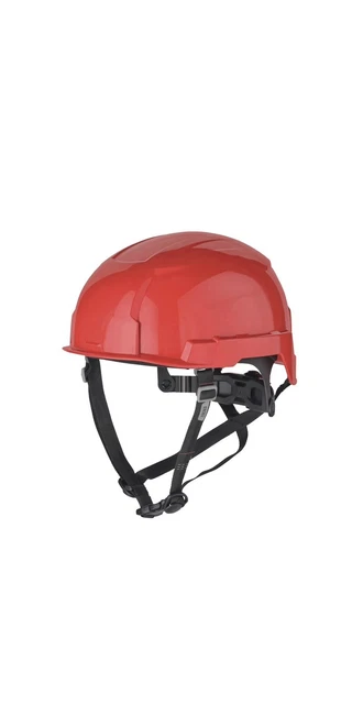 Milwaukee 4932478919 BOLT200 Casco cappello rigido di sicurezza rosso ventilato con strappo