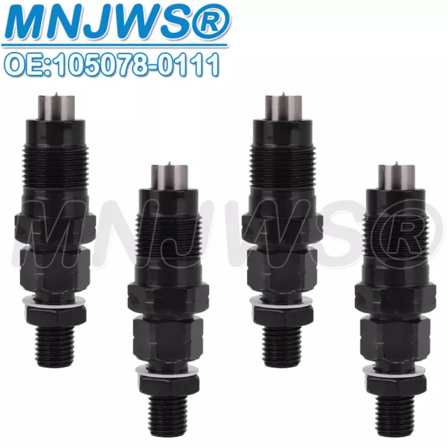 4X Fuel Injectors For Mazda Bravo WL WLT Ford Courier 2.5L diesel OE#105078-0111