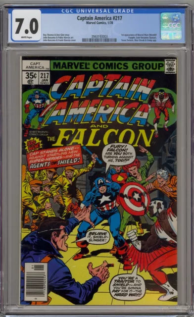 Captain America #217 (1978) 1st app Marvel Man/Quasar!!!  CGC