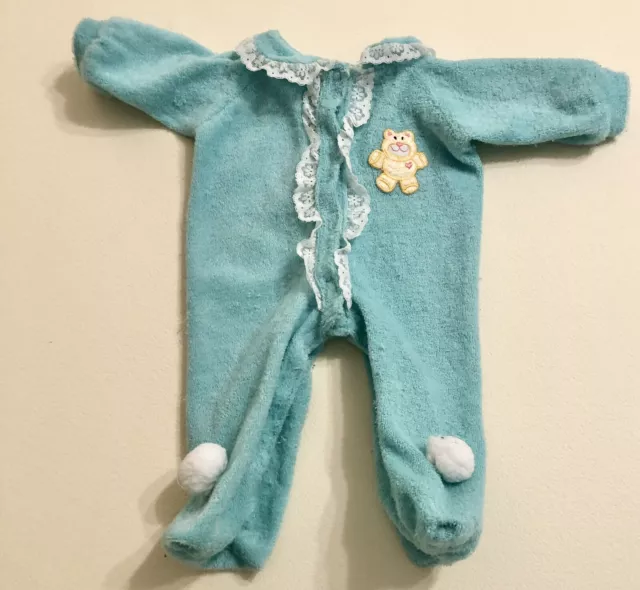 Vintage Cabbage Patch Kids Turquoise Footed Sleeper Pajamas