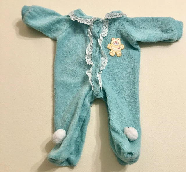 Vintage Cabbage Patch Kids Turquoise Footed Sleeper Pajamas Vintage Cabbage Patch Kids Turquoise Footed Sleeper Pajamas