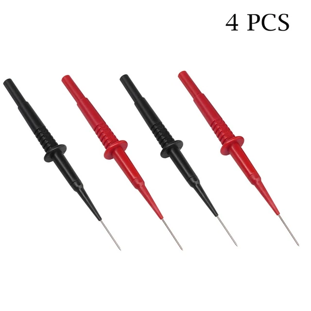 Paire De Cordons De Test Avec Crochets - Fiches Banane 4mm Isolées Pour Multimètre