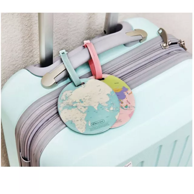 Address Travel Accessories Suitcase Label World Map Bag Tags Boarding ID