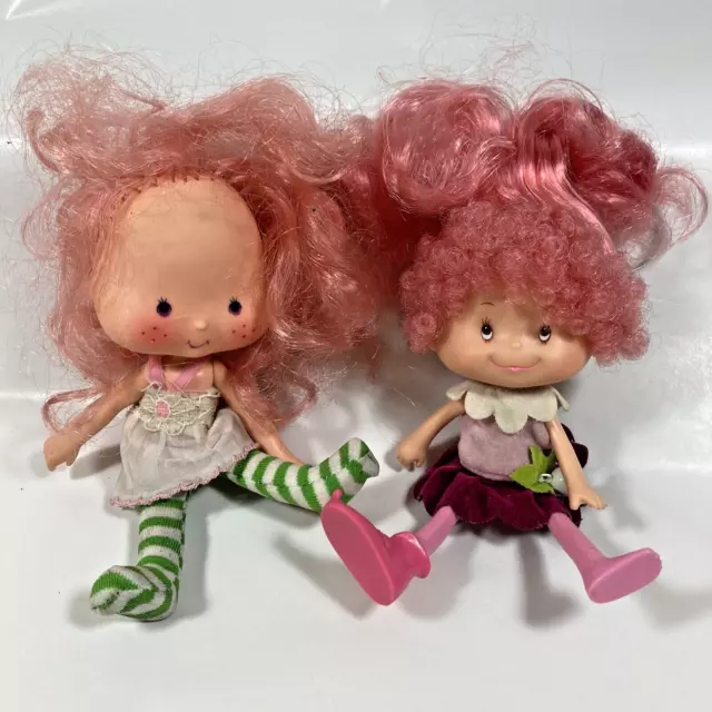 Strawberry Shortcake Herself the Elf Pair Pink Hair Vintage 1979 1982