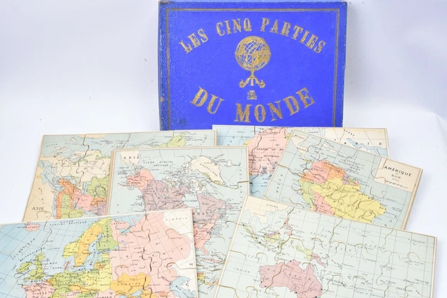 Ancien Puzzle En Bois – Amérique Du Nord – 65 Pièces (USA)