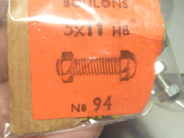 NOS LOT 2 Vis écrous fixation Vélo Ancien phare éclairage porte bagage old bike EUR 5,50