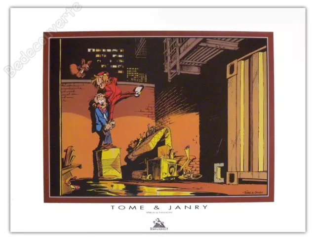 Affiche Offset JANRY Spirou et Fantasio Le Mur 60x80