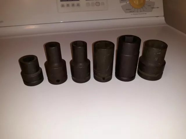 Impact Sockets 3/4" - 1" Drive Wright Indestro Super Duro Chrome Ozat 5/8 1-1/16