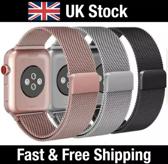 Milanese Loop Strap for Apple Watch, 46 Colours, All Series 1-9, SE, Ultra 1-2