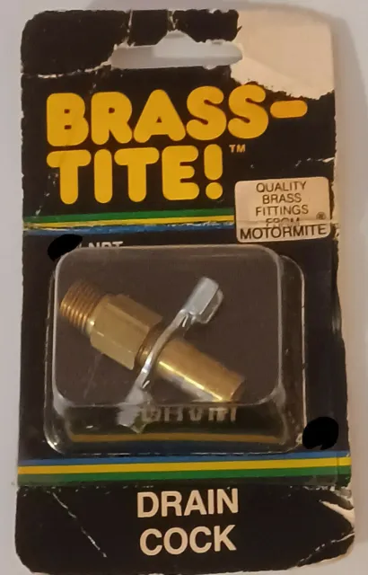 Dorman Motormite 1/8" In. Brass Drain Cock w/ Hose Barb for Controlled Drain