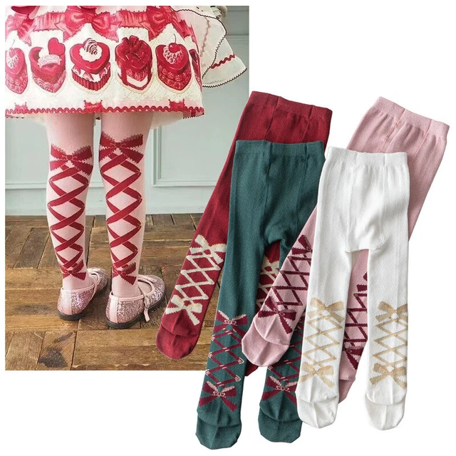 COLLANT Collant Pieno Cotone Ricco Bambino Età 2-7 Anni