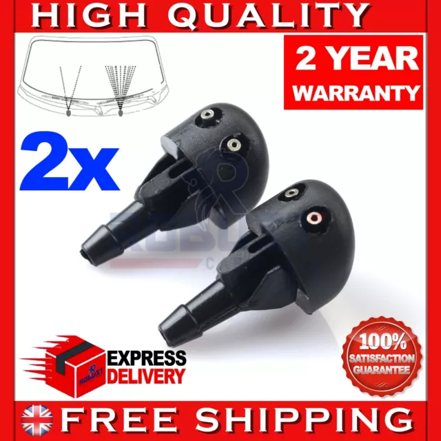 2X For Renault Clio Mk2 Front Windscreen Washer Nozzle Water Spray Jet