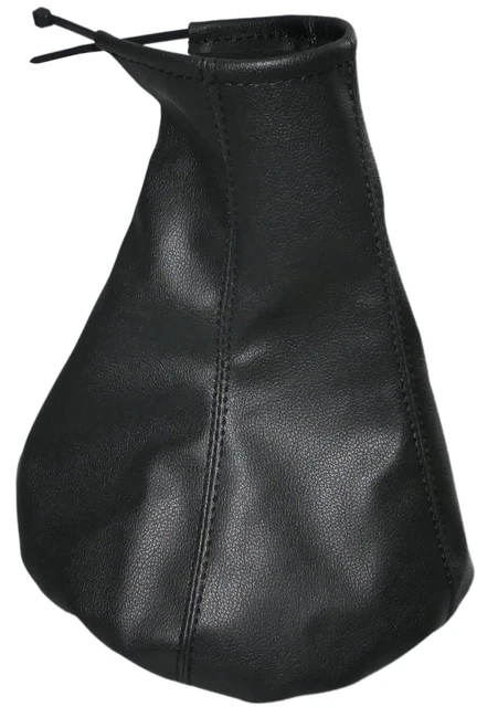 Soufflet De Levier De Vitesse En Cuir Pour Citroën Xsara (1998-2004) - Transmission Manuelle - Noir Avec Coutures Noires