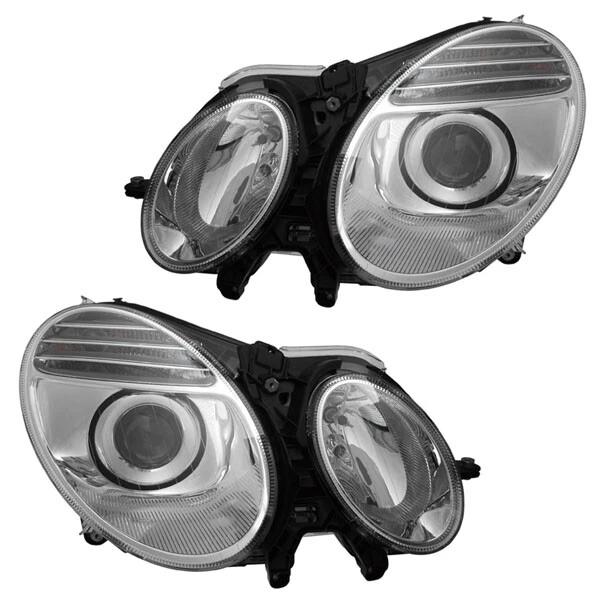 For 07-09 E-Class Headlight Headlamp Front Head Light Lamp Left Right Set PAIR