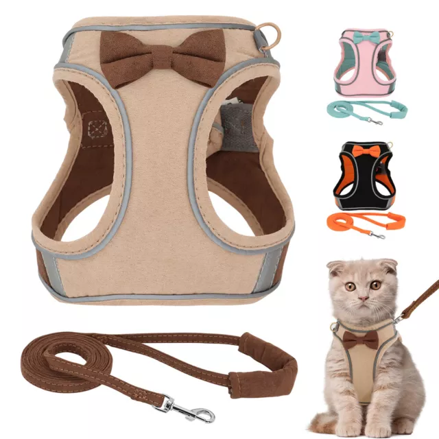 Cat Walking Harness and Lead Set Escape Proof Extra Small Dog Kitten Pets Vest