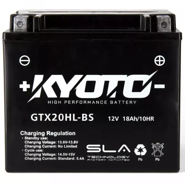 Batterie SLA Kyoto pour Moto Harley Davidson 1584 Fxcw Rocker 2008 à 2011 Neuf