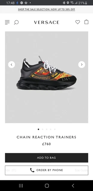 VERSACE CHAIN REACTION Tessuto St.Heritage+Crosta+Vitello  display picture 3