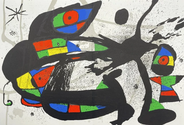 Joan Miro Print - Original Lithography - Limited Edition - Suprematism - Paris