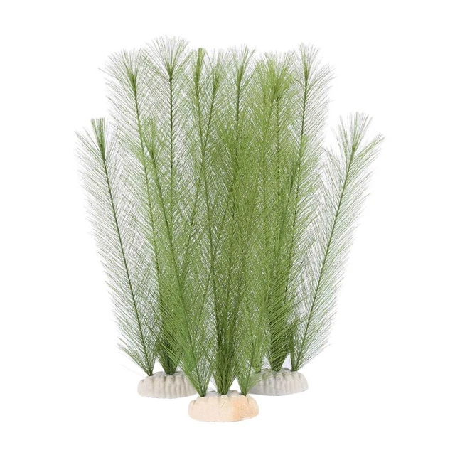 Aquarium Decorations Fish Tank Artificial Green Made Of Silk F L6Z2