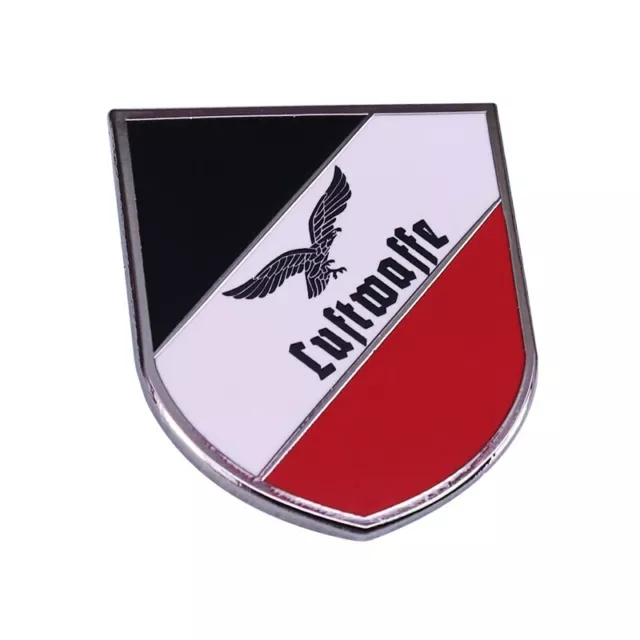 Helmabzeichen PIN Stahlhelm Luftwaffe Adler schwarz weiss rot