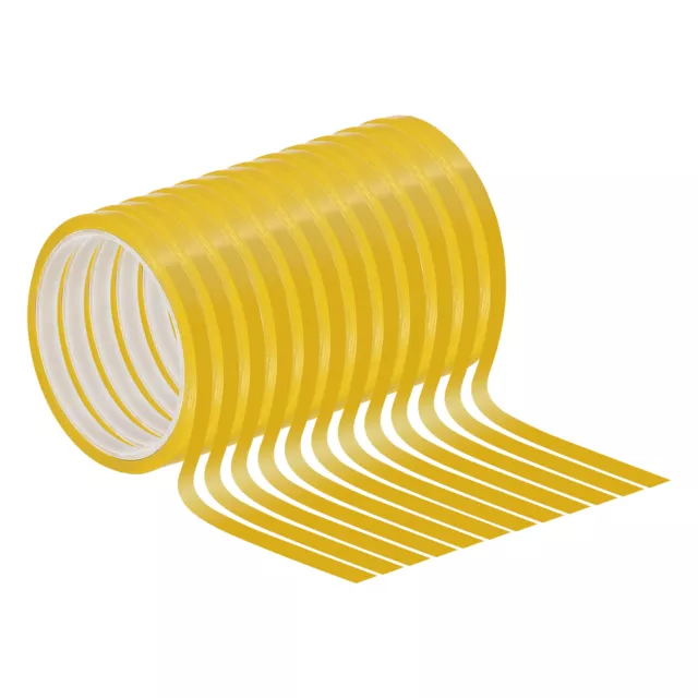 12pcs 1/4" Whiteboard Tape Thin Dry Erase Tape for Graphic Chart, Yellow