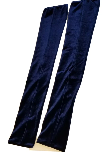 Creations by Cicci Blue Velour Leg Warmers Girl's Child Size Med Dance New