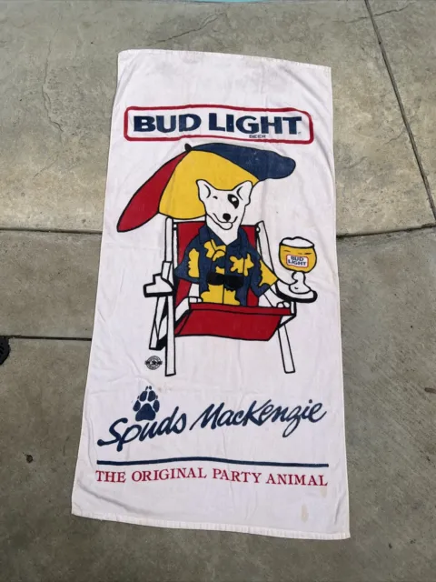 Vintage Spuds Mackenzie Beach Towel Bud Light