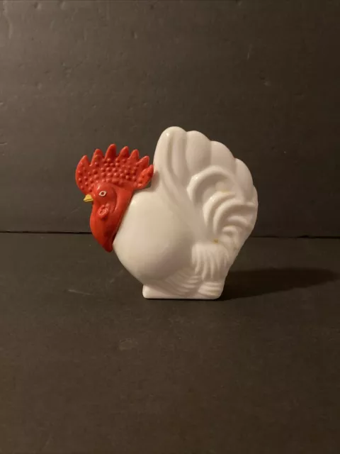 VTG Avon White Milk Glass Rooster Decanter Empty