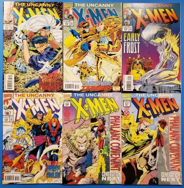 Lot of 6 Uncanny X-Men #312,313,314,315,316,317 Marvel 1994 High Grade! DEAL!