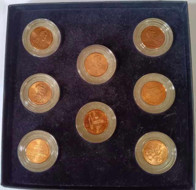 US Coins Complete Set of 2009 Lincoln Pennies P & D in Hard Plastic Holders