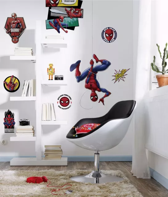 Pared Muebles Pegatinas Juego Spider-Man Marvel Personaje Dormitorio Infantil