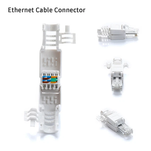 NO CRIMP Cable Toolless Crystal Head Plug CAT6 RJ45 Connector