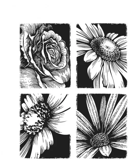 Tim Holtz Cling Stamps 7"X8.5" - Bold Botanicals