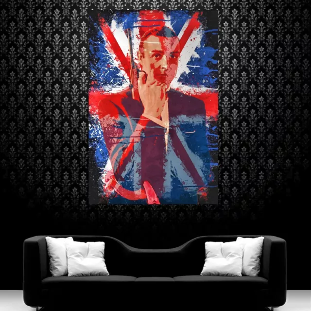 Leinwand Bilder Xxl Abstrakt Union Jack Bond Flagge Graffiti Pop Art Wand Poster