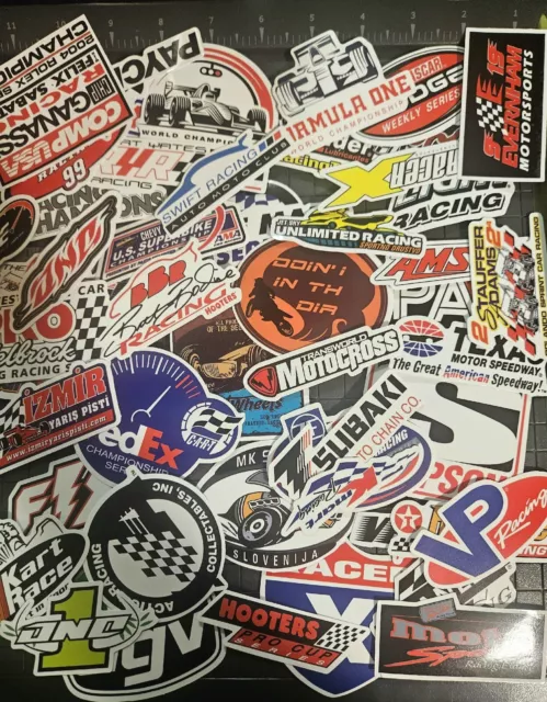 Racing Decals Sticker Lot Set 50  Race Cars Toolboxes