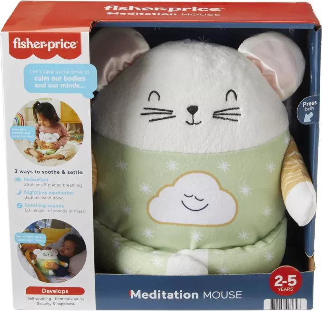 Official Fisher Price Meditation Mouse 2-5 Years Soothing Sleep Toy Children